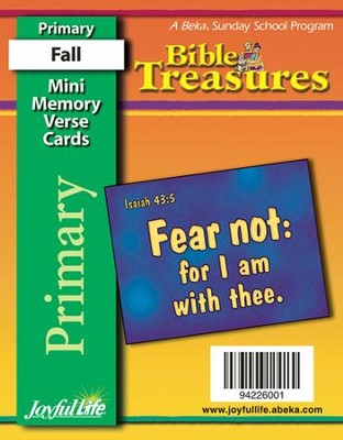 Bible Treasures Primary (Grades 1-2) Mini Memory Verse Cards  - 