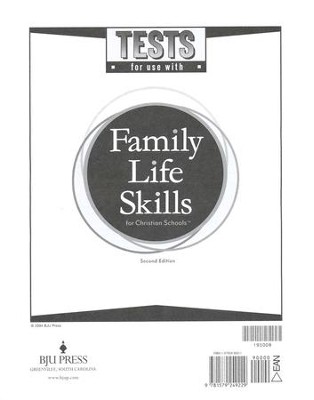 BJU Press Family Life Skills Tests  - 