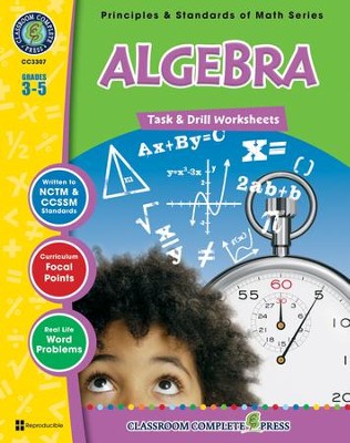 Algebra Task & Drill Sheets Grades 3-5  -     By: Nat Reed
