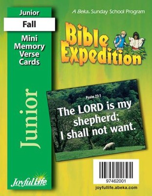 Bible Expedition Junior (Grades 5-6) Mini Memory Verse Cards  - 