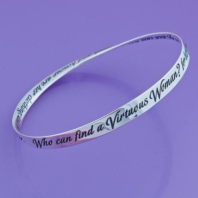 Virtuous Woman, Sterling Silver Mobius Bracelet, Proverbs 31   - 