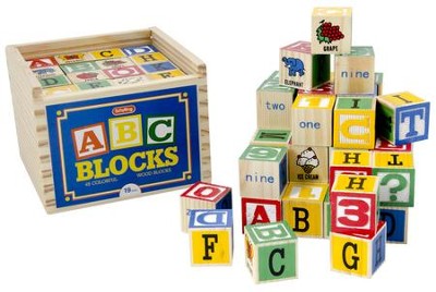 Alphabet Wood Blocks, Set of 48  - 