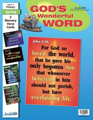 God's Wonderful Word Primary (grades 1-2) Memory Verse Visuals ...