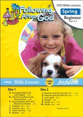 Following after God Beginner (ages 4 & 5) Bible Lesson DVD (Spring