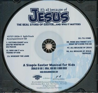 It's All Because of Jesus, Split-Track, Accompaniment CD   - 