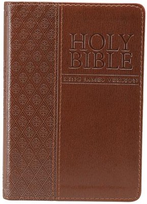 KJV Pocket Bible, Lux Leather, Brown  - 