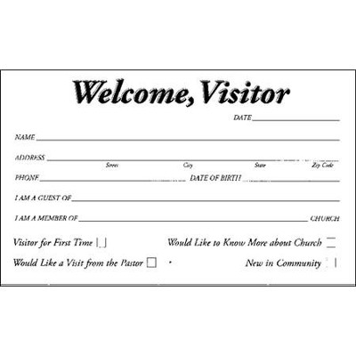 Welcome, Visitor Pew Cards, 50   - 