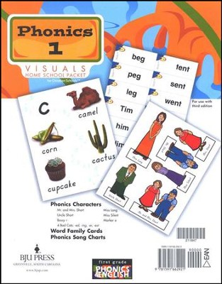 BJU Press Phonics Grade 1 Homeschool Visuals Packet    - 