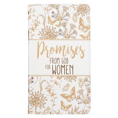 Promises From God For Women, Lux Leather, Floral and Butterflies  - 