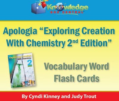 Apologia Exploring Creation With Chemistry Vocabulary Word Flash Cards ...