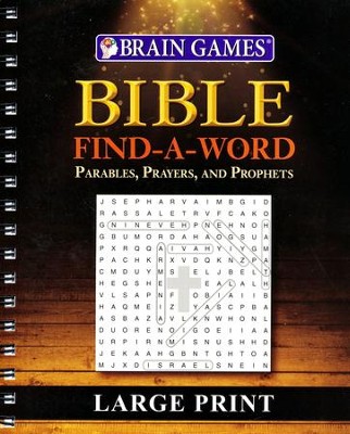 Brain Games Bible Find-A-Word: Parables, Prayers, and Prophets, Large Print  - 