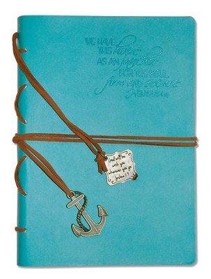 Hope As an Anchor, Blue Journal with Charm  - 