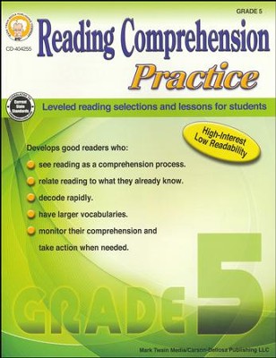 Reading Comprehension Practice, Grade 5: 9781622236343 - Christianbook.com