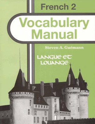 Abeka Langue et louange French Year 2 Vocabulary Manual   - 