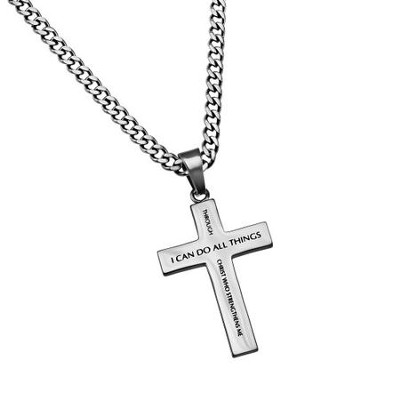 Christ My Strength Truth Cross Necklace  - 