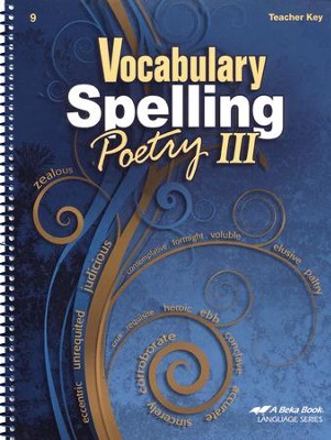 Abeka Vocabulary, Spelling, & Poetry III Teacher Key   - 