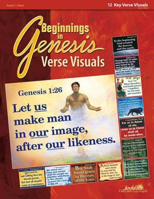 Beginnings in Genesis Ch. 1-11: Creation, Flood, Babel Youth to Adult Bible Study, Key Verse Visuals  - 