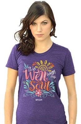 It Is Well With My Soul Shirt, Purple, 4X-Large - Christianbook.com