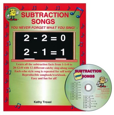 Audio Memory Subtraction Songs Workbook & CD Set    - 