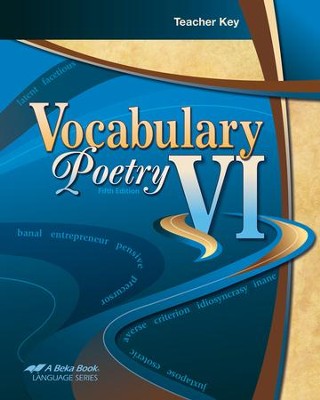 Abeka Vocabulary & Poetry VI Teacher's Key  - 
