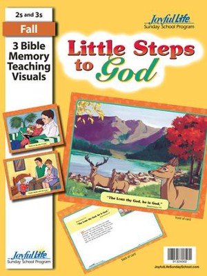 Little Steps to God (ages 2 & 3) Bible Memory Verse Visuals  - 