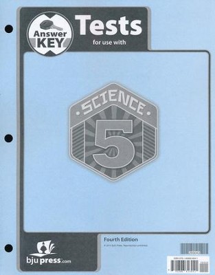 BJU Press Science 5 Tests Answer Key (4th Edition): 9781606826041 ...