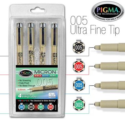 PIGMA Micron 005 Bible Note Pens, Set of 4   - 
