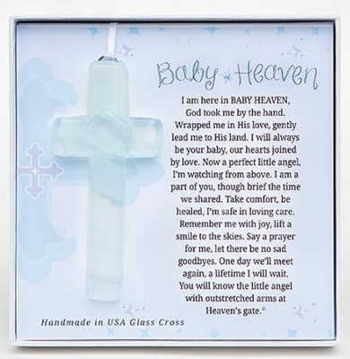 Baby Heaven Memorial Cross Ornament  - 