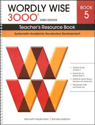 Wordly Wise 3000 Teacher's Resource Book 5, 3rd Edition  (Homeschool Edition)  -     By: Kenneth Hodkinson, Sandra Adams
