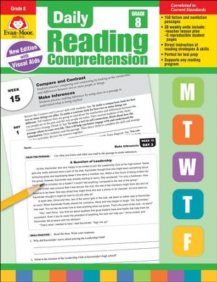 Daily Reading Comprehension, Grade 8 (2018 Revision)   - 