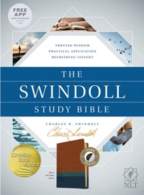 The NLT Swindoll Study Bible--soft leather-look, brown/teal/blue (indexed)  -     By: Charles R. Swindoll
