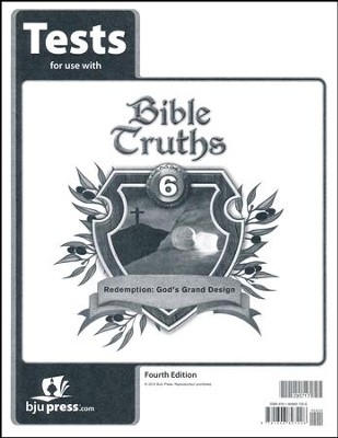 BJU Press Bible Truths 6 Tests (4th Edition)  - 