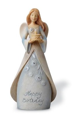 Birthday Mini Angel Figurine  -     By: Karen Hahn
