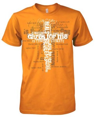 My Father Cares For Me Shirt, Orange, XXX-Large  - 
