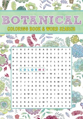 Botanical Coloring Book & Word Search  - 