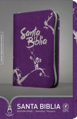 NTV Santa Biblia Edicion ziper, Purple Imitation Leather with Zipper  -     By: Tyndale
