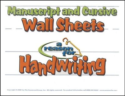A Reason For Handwriting: Manuscript/Cursive Wall Sheets   -     By: Homeschool
