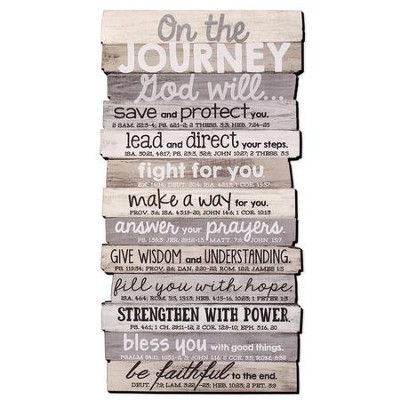 On the Journey, Stacked Words Wall Art  - 