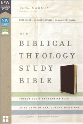 NIV Biblical Theology Study Bible, Bonded Leather, Burgundy, Comfort Print - Slightly Imperfect  -     Edited By: D.A. Carson

