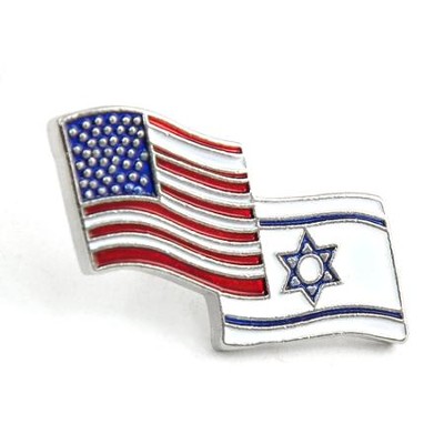 American Israeli Flag Lapel Pin              - 