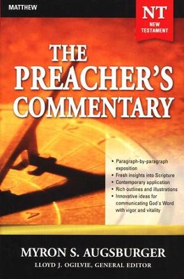 The Preacher's Commentary Vol 24: Matthew   -     By: Myron S. Augsburger
