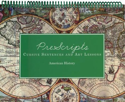 PreScripts Cursive Sentences and Art Lessons: American History  - 