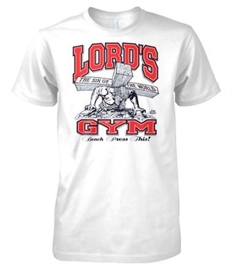 Lord's Gym, Adult Tee Shirt, White, Small (36-38)  - 