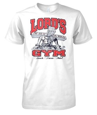 Lord's Gym T-Shirt, White, X-Large (46-48)   - 