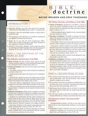 Bible Doctrine Laminated Sheet  -     By: Wayne A. Grudem
