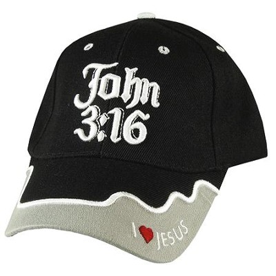 John 3:16 Cap, Black  - 