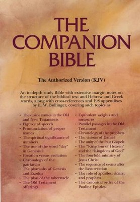 KJV Companion Bible, genuine leather, black   -     Edited By: E.W. Bullinger
