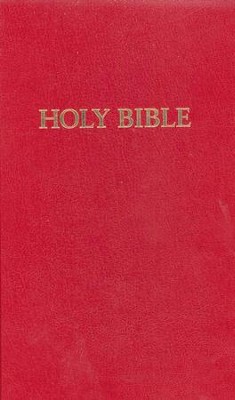 KJV Pew Bible, hardcover red  - 