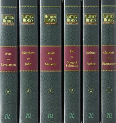 Matthew Henry S Commentary On The Whole Bible 6 Volumes 9781598564365 Christianbook Com