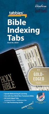 Bible Tabs, Gold, Regular Size   - 
